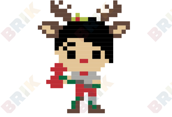 Red-Nosed Raider Pixel Art