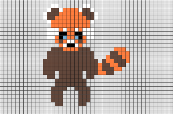 Red Panda Pixel Art