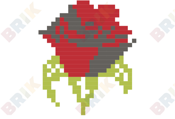 Red Rose Day Pixel Art