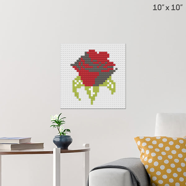 Red Rose Day Brick Poster