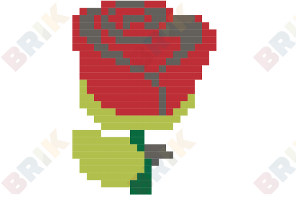 Red Rose Pixel Art