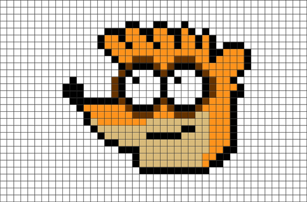 Regular Show Rigby Pixel Art