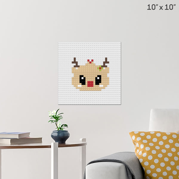 Reindeer Brick Poster