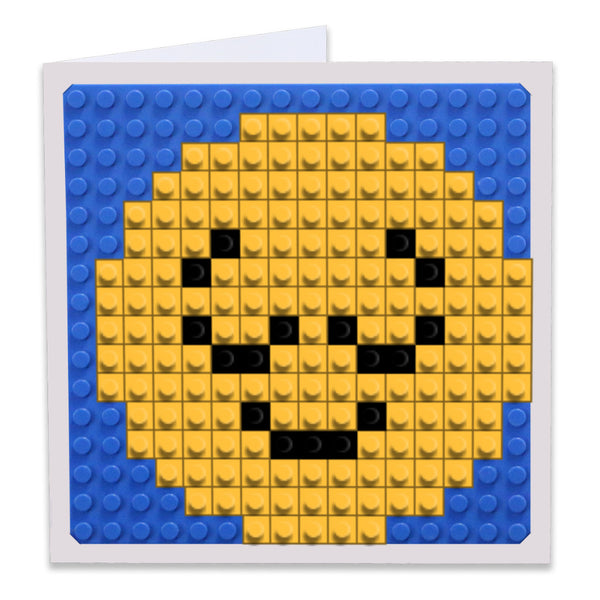 Relieved Face Emoji Greeting Card