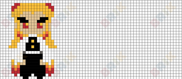 Easy Anime Pixel Art Grid Small Pixel Art Grid Free Transparent PNG