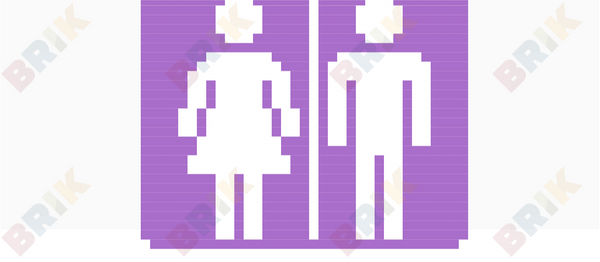 Restroom Sign Pixel Art