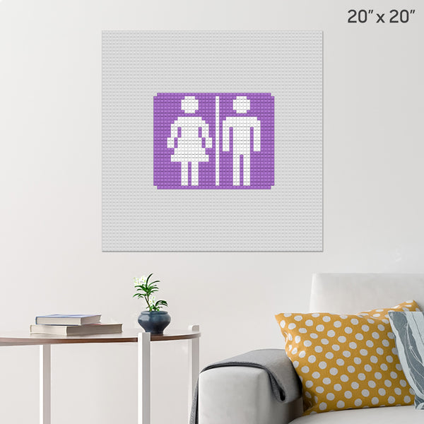 Restroom Sign Brick Poster