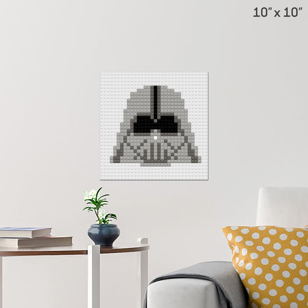 Reverse Darth Vader Brick Poster