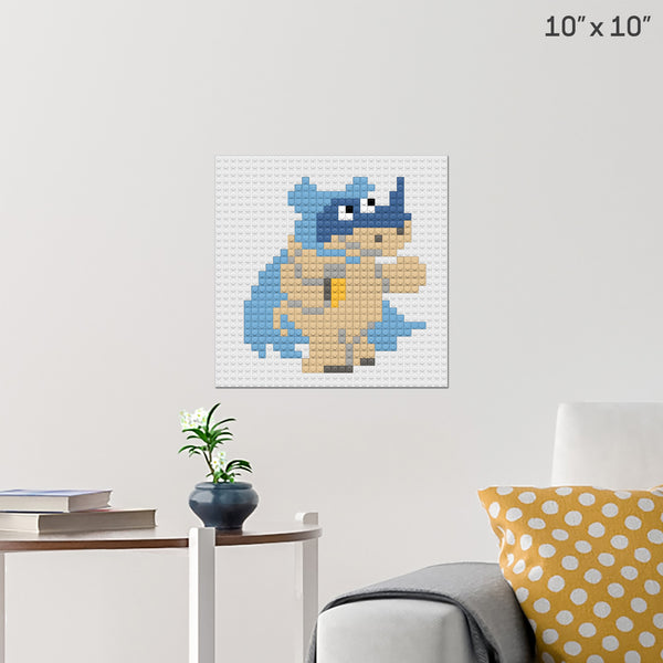 Rhinoceros Brick Poster