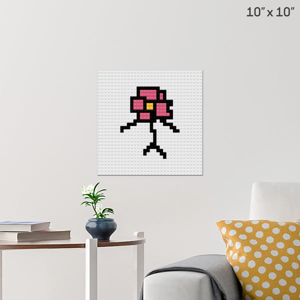 Robot flowr Brick Poster