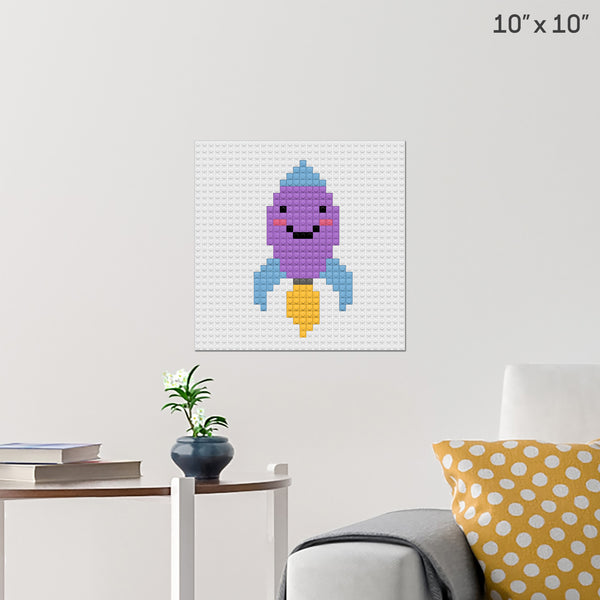 Rocket Brick Poster