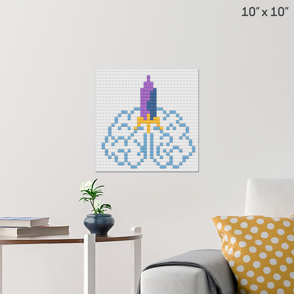 Rocket Brick Poster