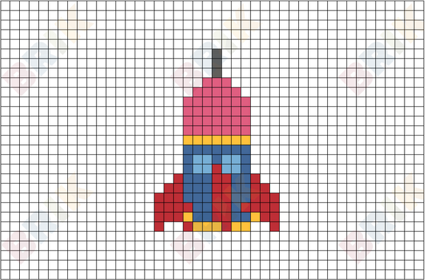 Rocket Ship Pixel Art
