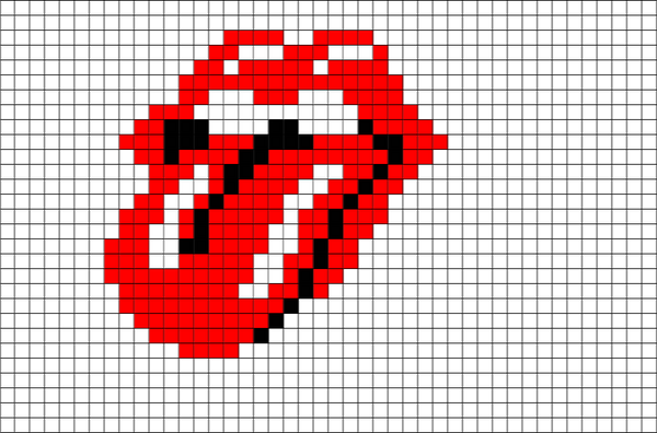 Rolling Stones Pixel Art