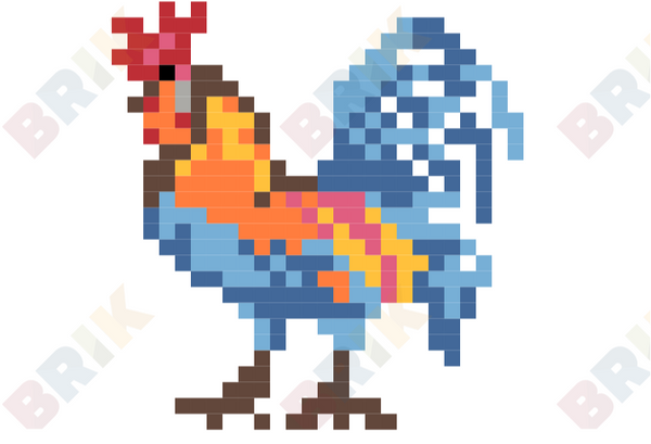 Rooster Pixel Art