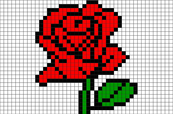 Rose Pixel Art