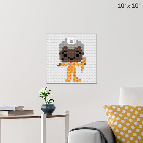 Ruby Rhod Pixel Art Wall Poster - Build Your Own with Bricks! - BRIK