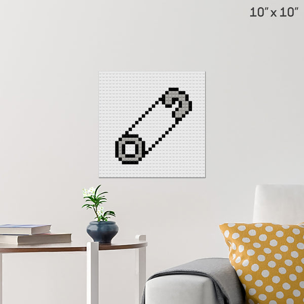 Safety Pin Brick Poster