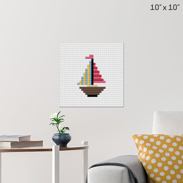 sailing boat Brick Poster
