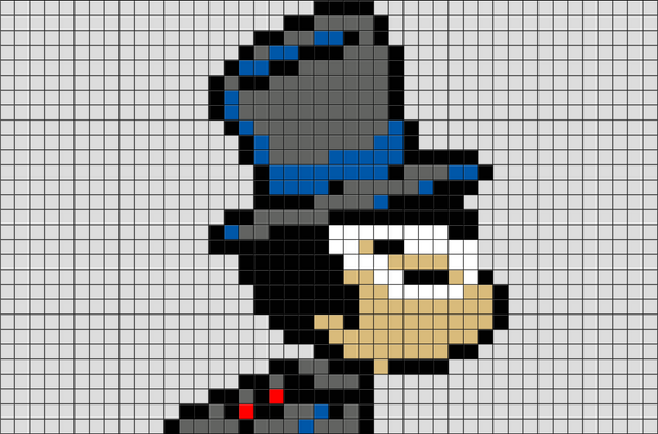Sailor Moon and Tuxedo Mask Pixel Art