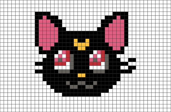 Sailor Moon Cat Luna Pixel Art