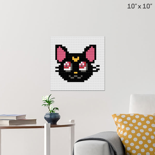 Sailor Moon Cat Luna Brick Poster