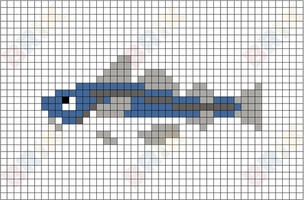 Salmon Pixel Art