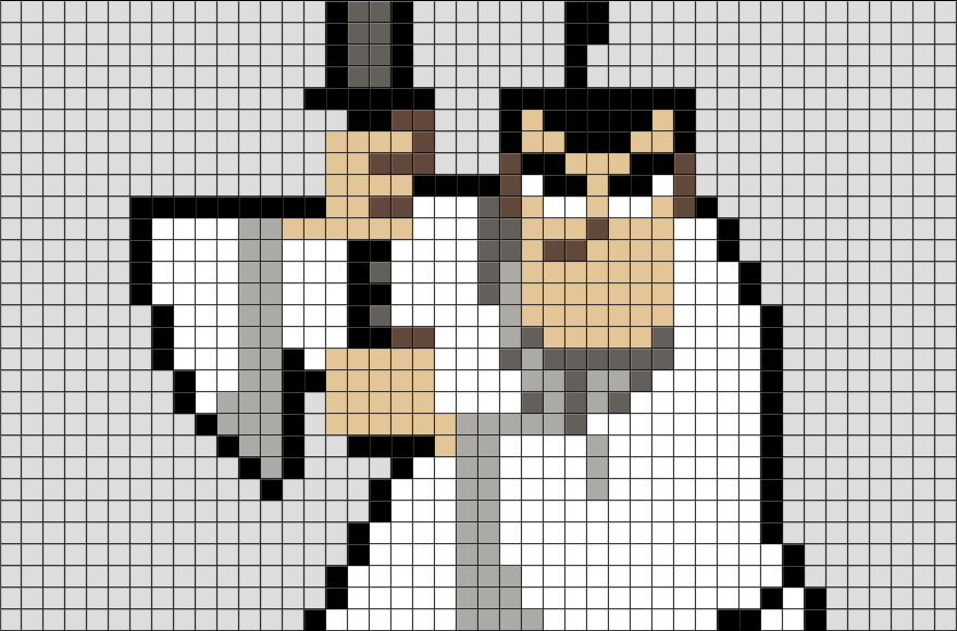 Jack Bazel 絵 Jack Skellington Pixel Art – BRIK