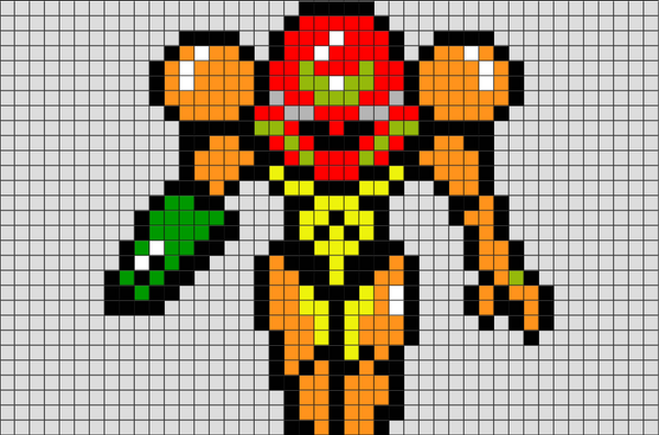 Samus Aran Pixel Art