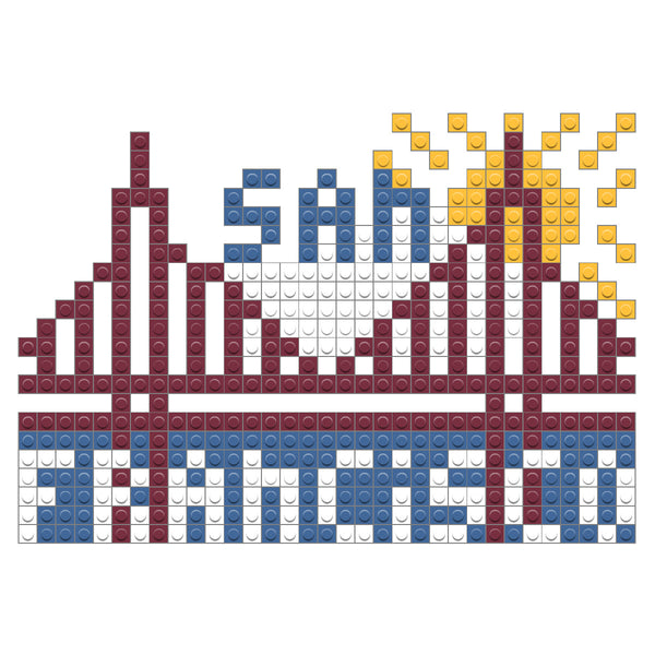 San Francisco Words with bridge sun cloud