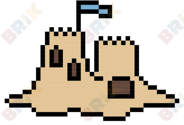 Sand Castle Pixel Art