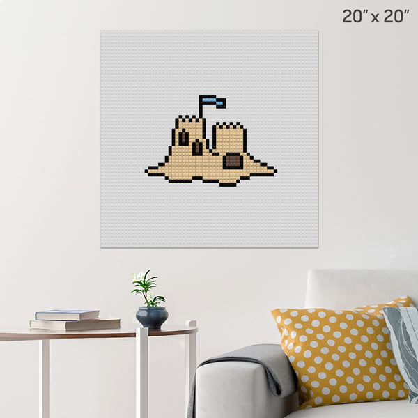 Sand Castle Brick Poster