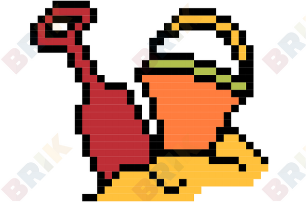 Sand Pail and Shovel Pixel Art