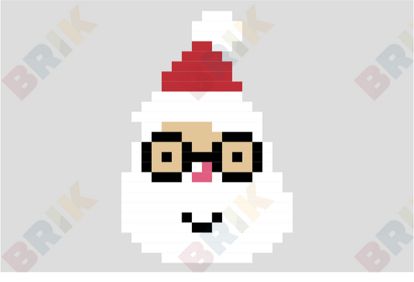 Santa Claus Face Pixel Art