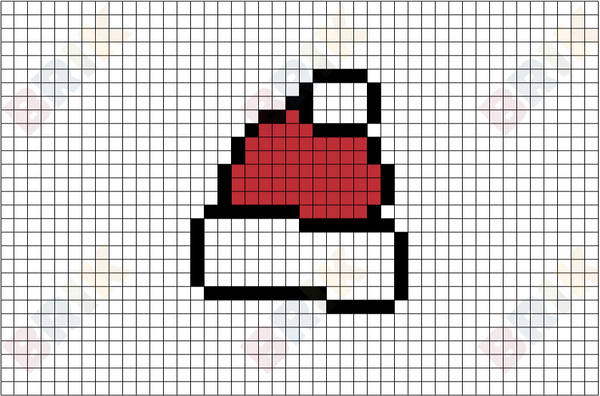 Santa Hat Pixel Art