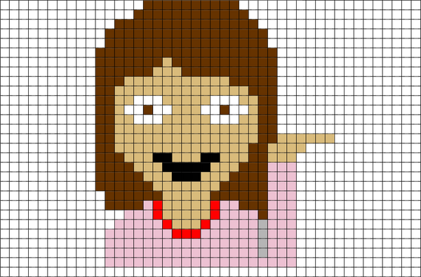 Sassy Girl Emoji Pixel Art