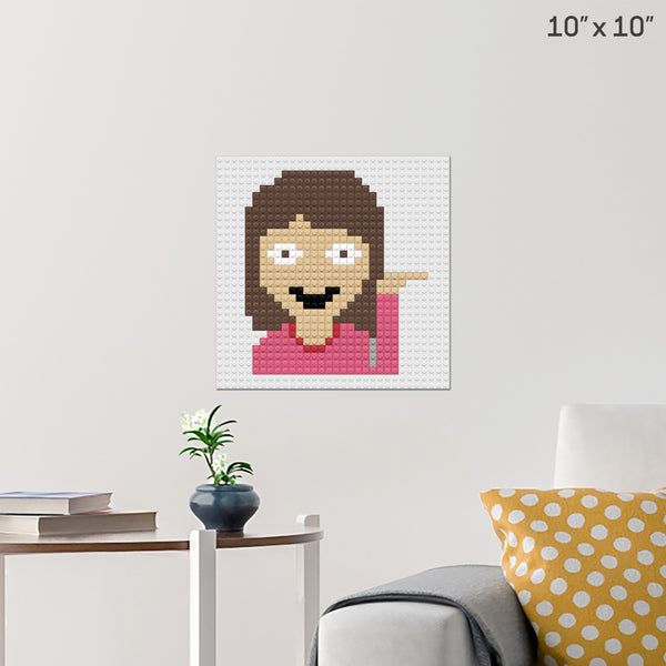 Sassy Girl Emoji Brick Poster