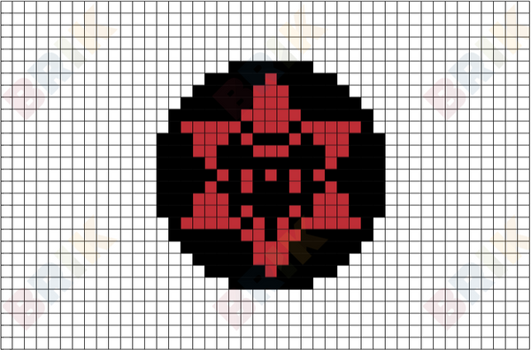 Sasuke's Sharingan Pixel Art