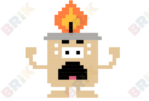 Scaredy Candle Pixel Art