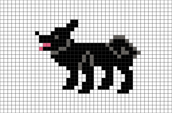 Dog - Schipperke Pixel Art
