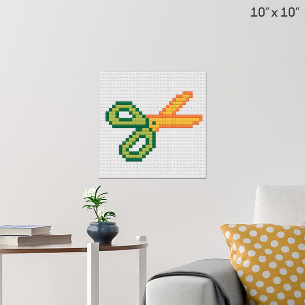 Scissors Brick Poster