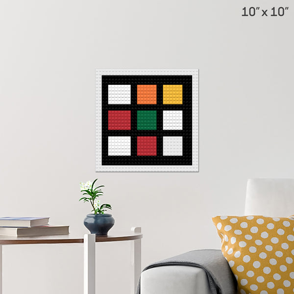 Scrambled rubiks cube Brick Poster