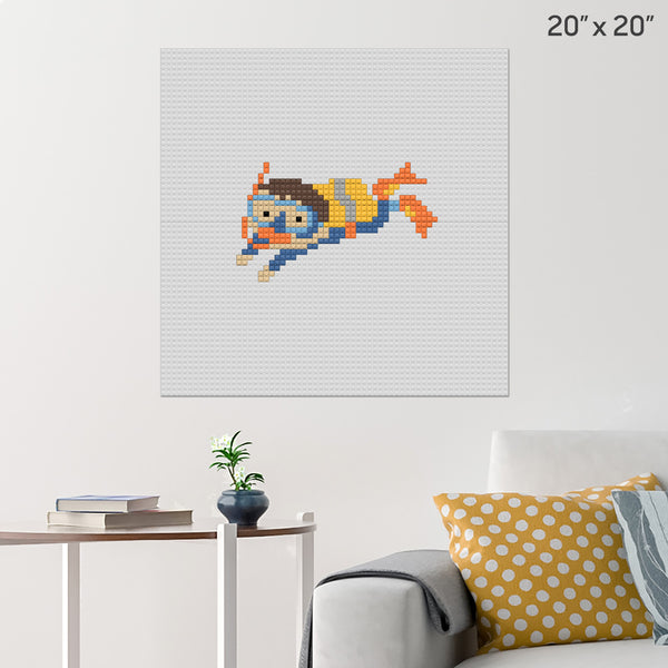 Scuba Diving Brick Poster