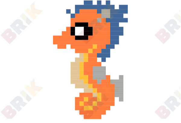 Seahorse Pixel Art