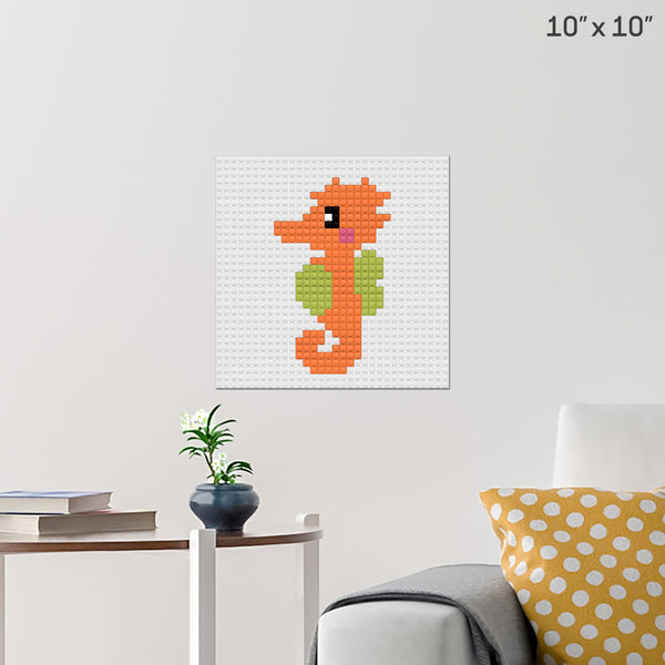 Seahorse Brick Poster