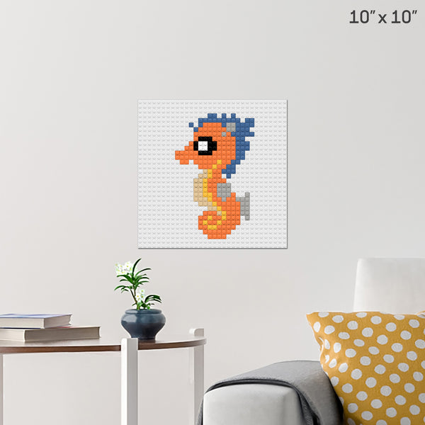 Seahorse Brick Poster