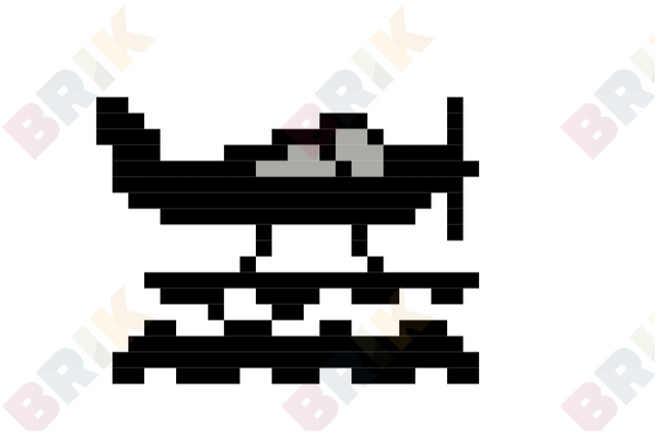 Seaplane Pixel Art
