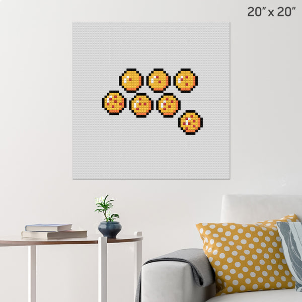 Seven Dragon Balls Brick Poster