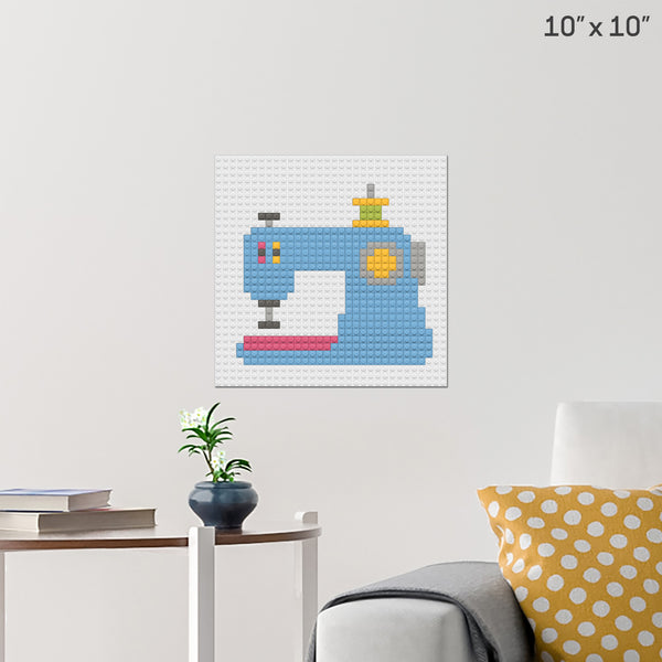 Sewing Machine Day Brick Poster