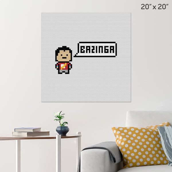 Sheldon Bazinga Brick Poster